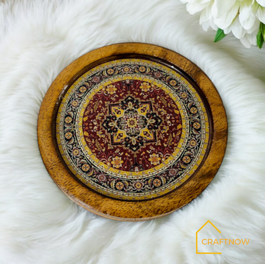 Premium Wooden Coasters Set of 4 with Holder