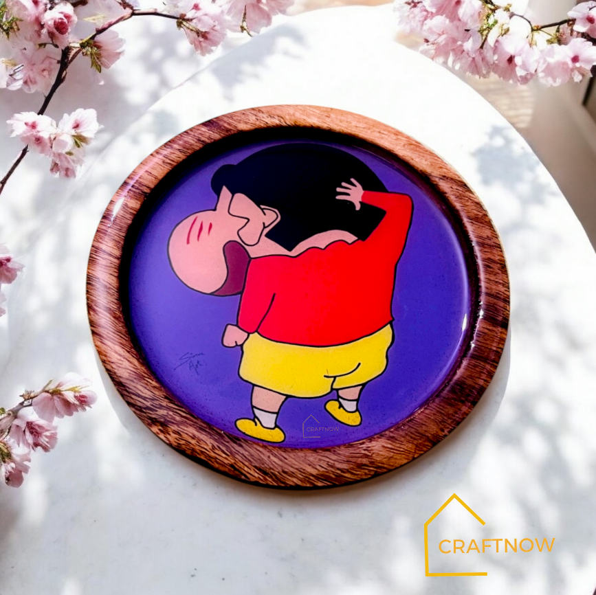 Premium Wooden Coasters Set of 4 with Holder