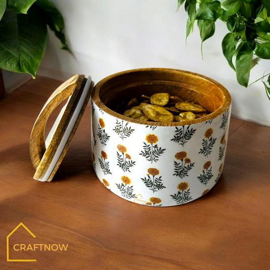 Wooden Air Tight Bowl Jar