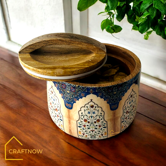 Wooden Air Tight Bowl Jar