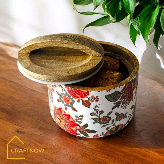 Wooden Air Tight Bowl Jar