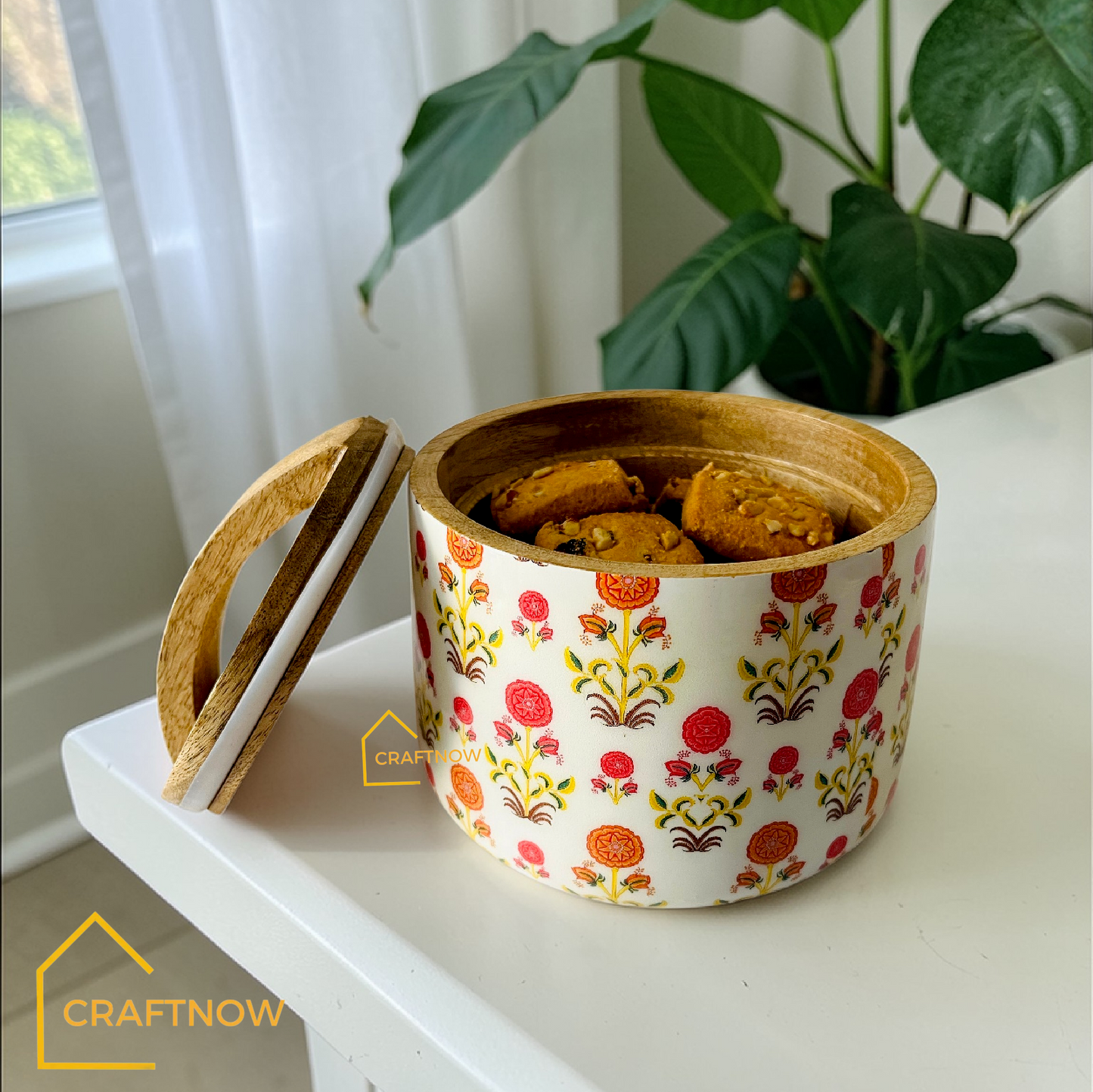 Wooden Air Tight Bowl Jar