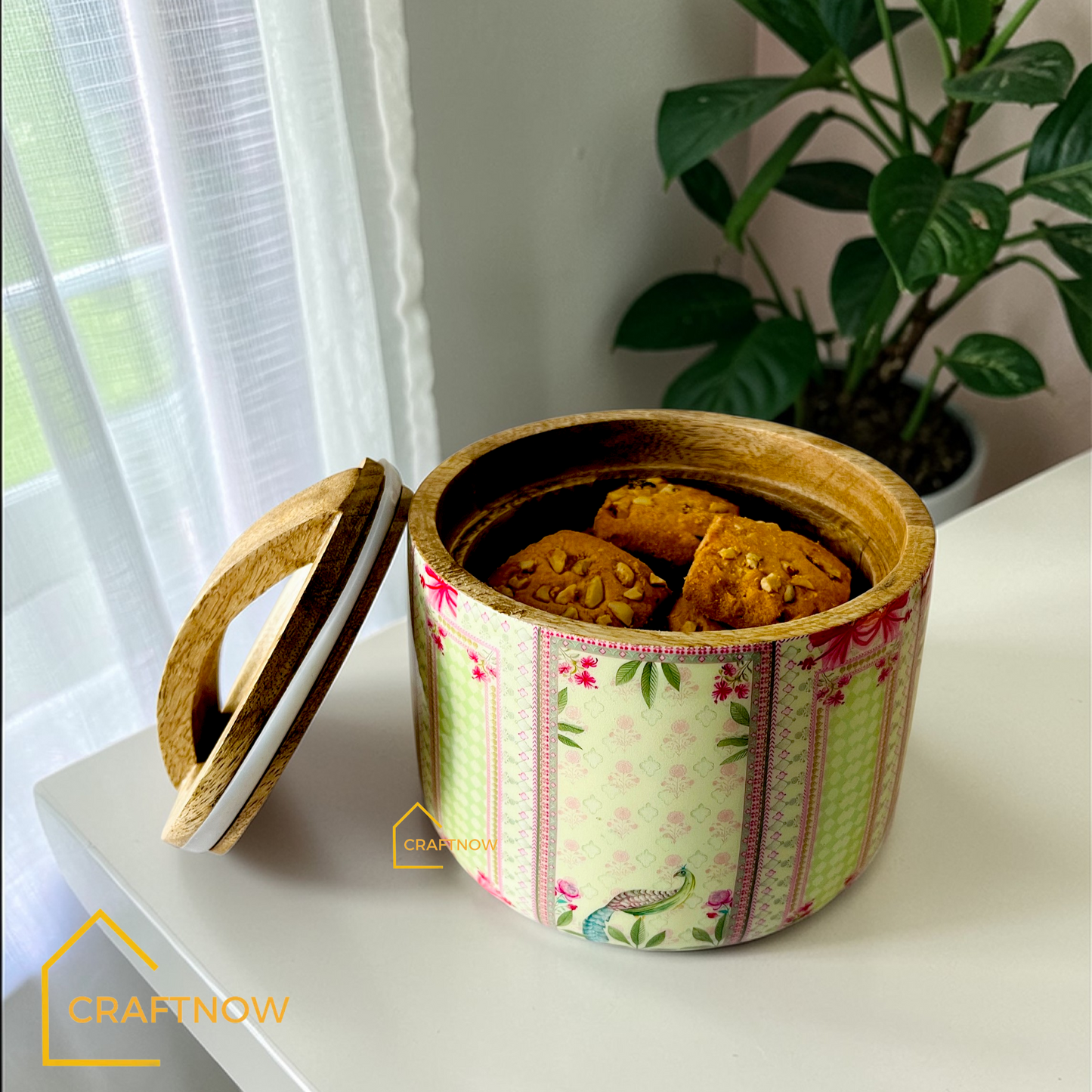 Wooden Air Tight Bowl Jar