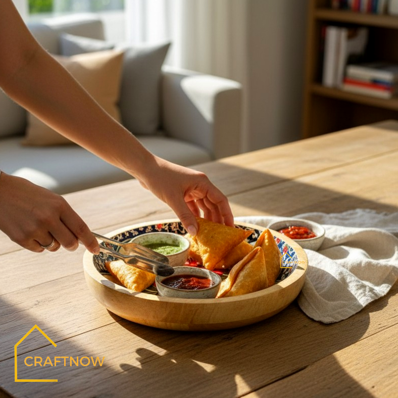 Premium Wooden Serving Bowlate