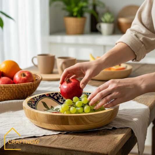 Premium Wooden Serving Bowlate