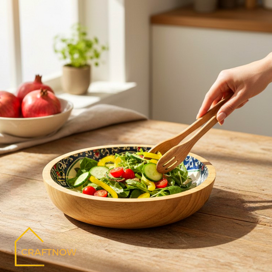 Premium Wooden Serving Bowlate