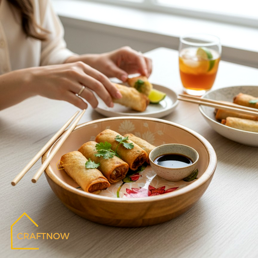 Premium Wooden Serving Bowlate