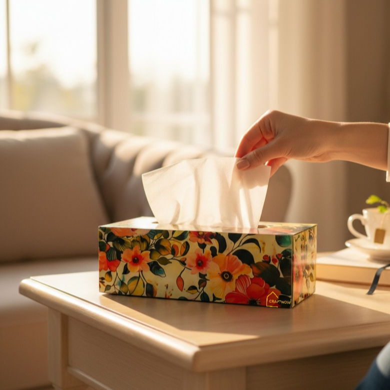 Premium Wooden Tissue Box