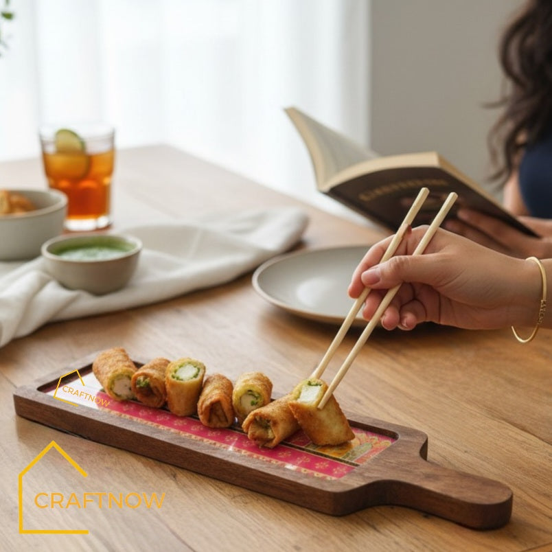 Wooden Serving Platter Bat