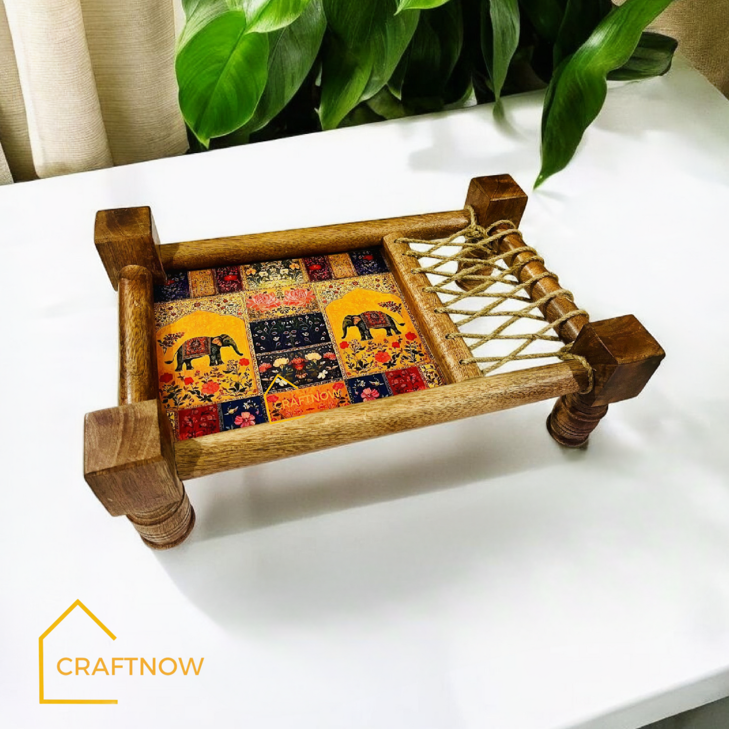 Wooden Serving Khatiya / Charpai Platter