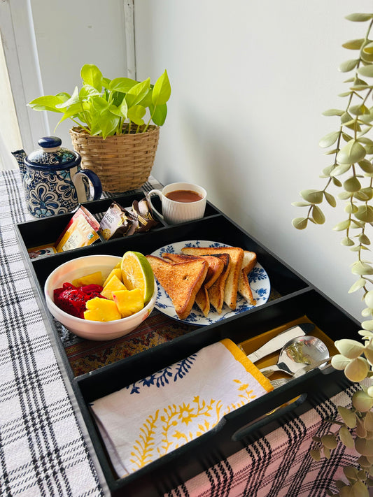 Partition Wooden Serving Trays