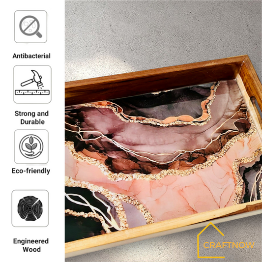 Premium Teakwood Serving Tray Set of 2