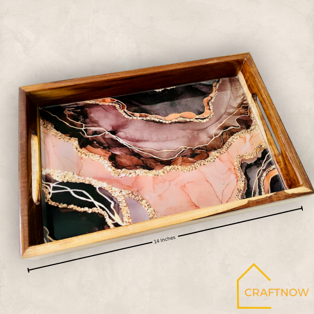 Premium Teakwood Serving Tray Set of 2
