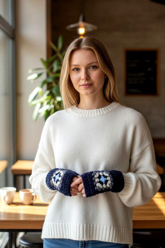 Cozy Granny Square Gloves