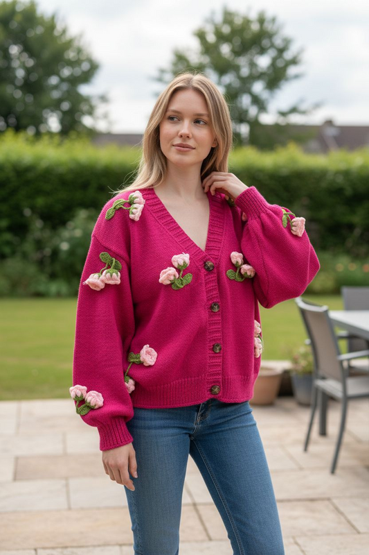 Pink Pop Tulip Cardigan π·