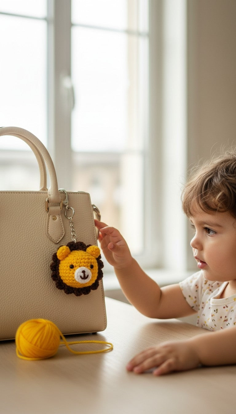 Crochet Lion Keychain & Bagcharm