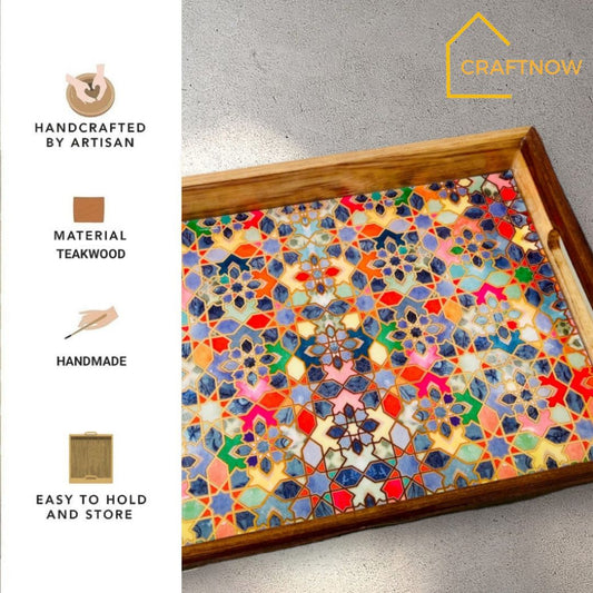 Premium Teakwood Serving Tray Set of 2