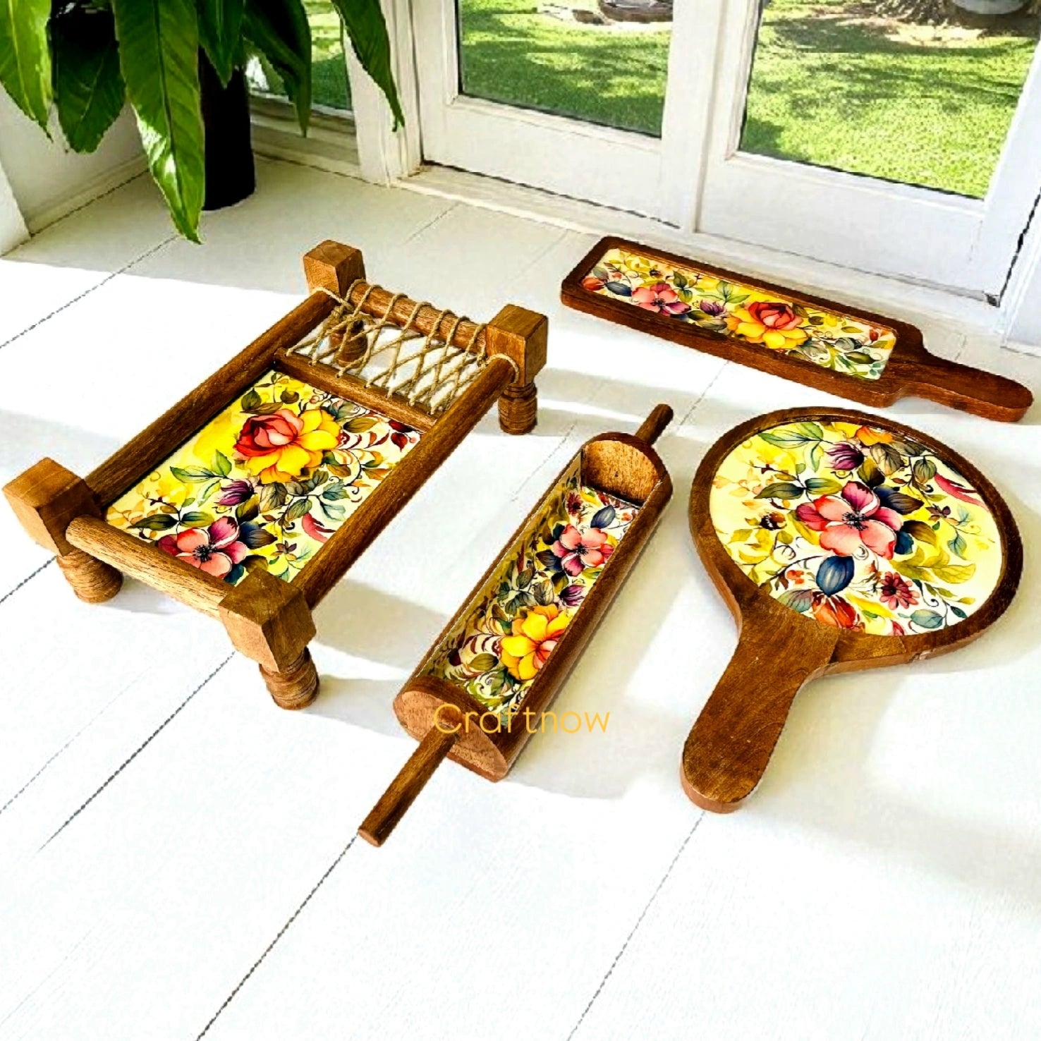 Wooden Serving Platter Set
