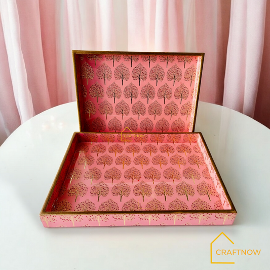 Premium Wooden Serving Tray Set of 2