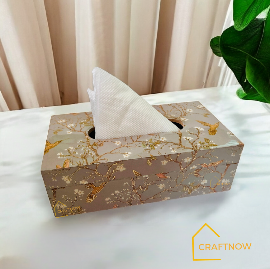Premium Wooden Tissue Box