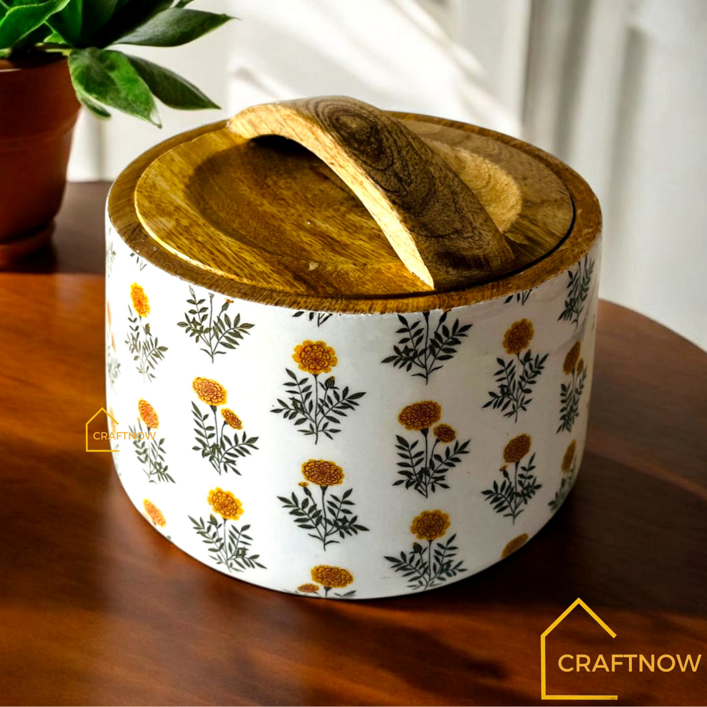 Wooden Air Tight Bowl Jar