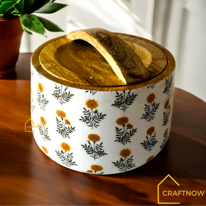 Wooden Air Tight Bowl Jar