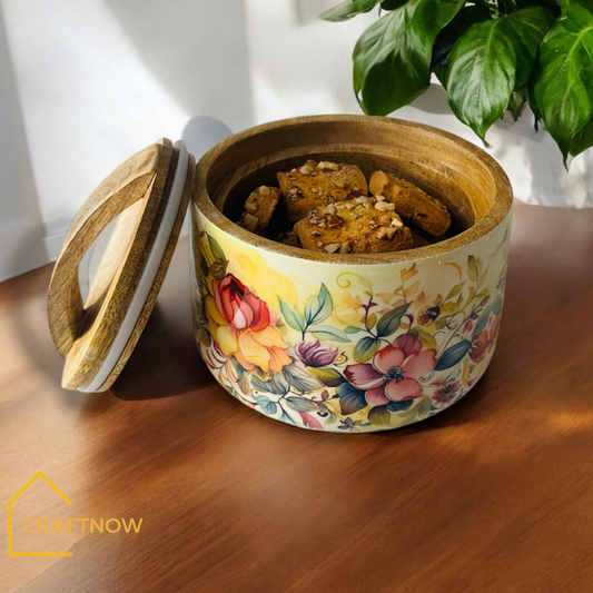 Wooden Air Tight Bowl Jar