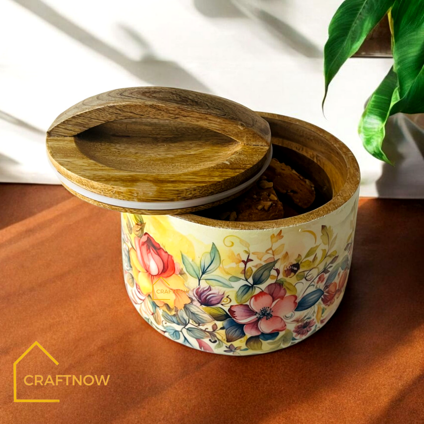 Wooden Air Tight Bowl Jar