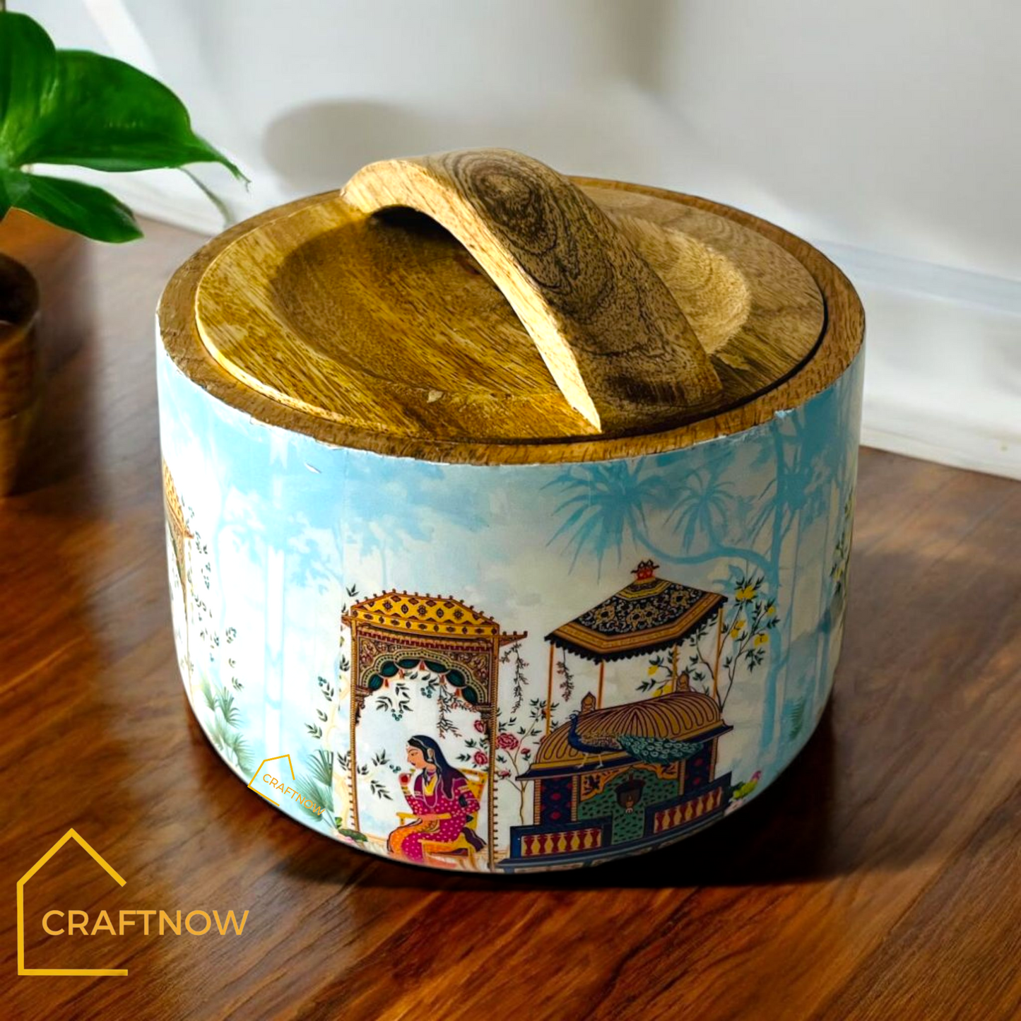 Wooden Air Tight Bowl Jar