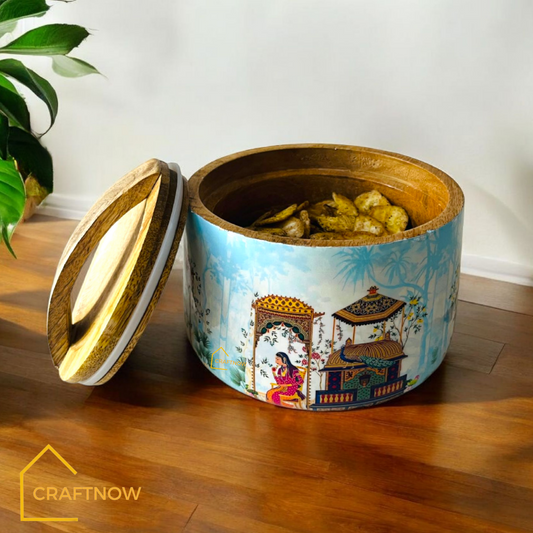 Wooden Air Tight Bowl Jar
