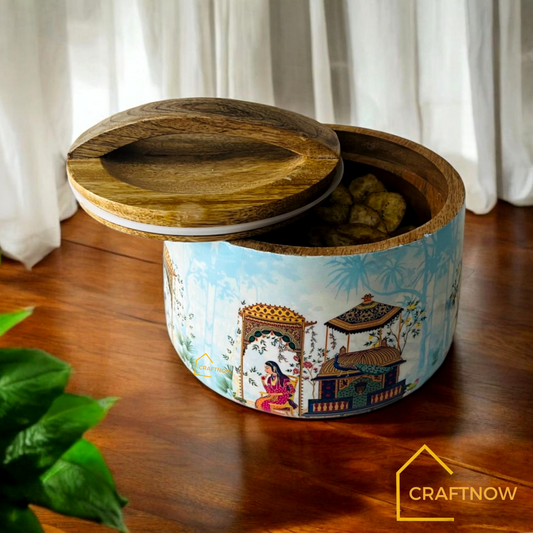 Wooden Air Tight Bowl Jar