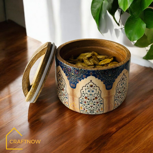 Wooden Air Tight Bowl Jar