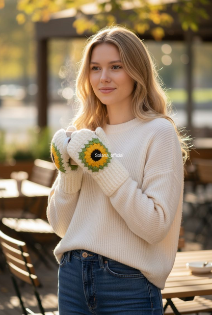 Cozy Sunflower Gloves