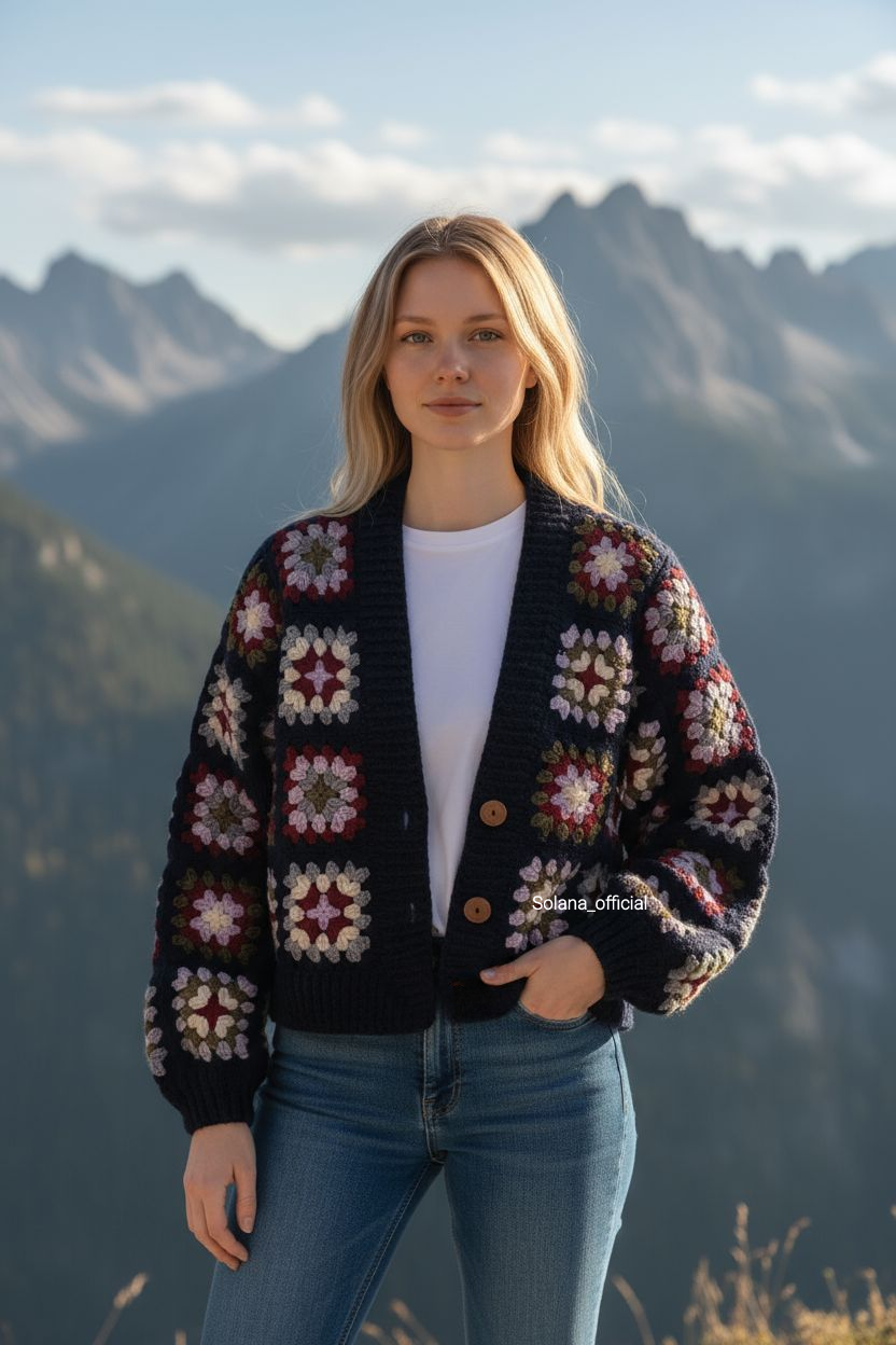 Cozy Granny Square Cardigan ❄️✨