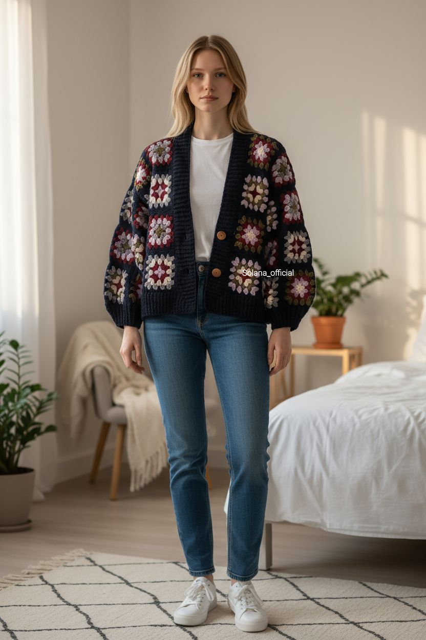 Cozy Granny Square Cardigan ❄️✨