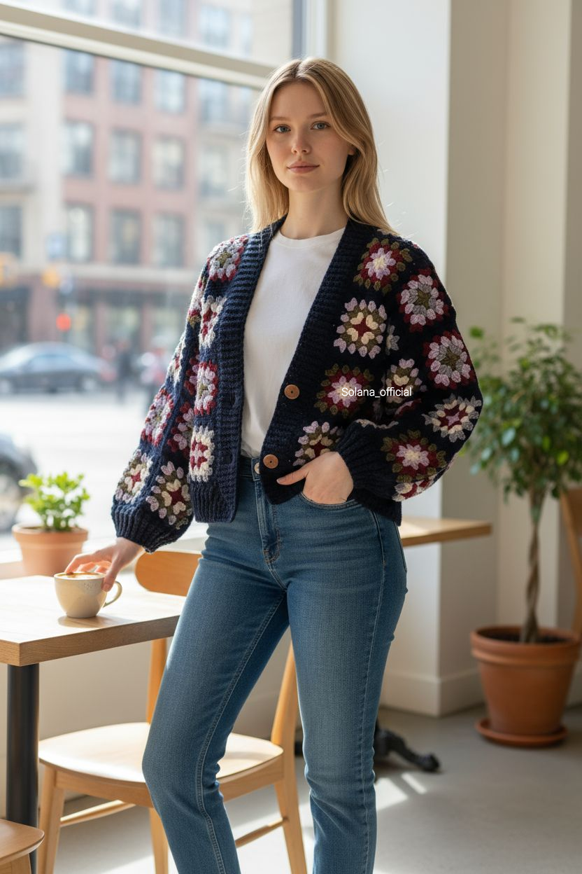 Cozy Granny Square Cardigan ❄️✨