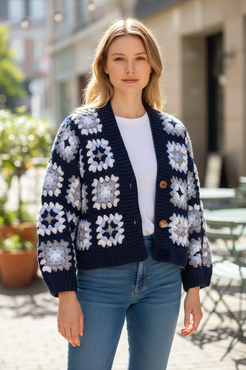 Cozy Granny Square Cardigan ❄️✨