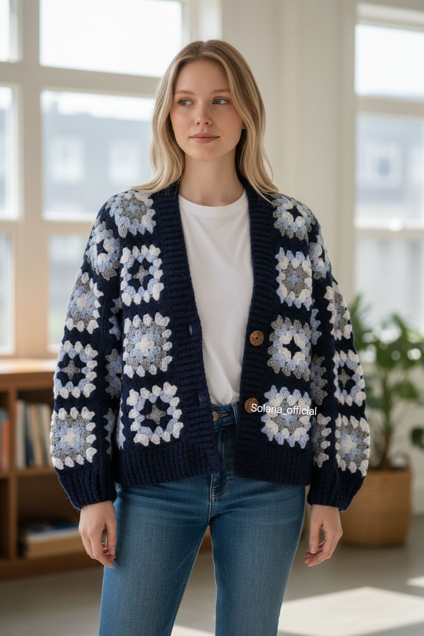 Cozy Granny Square Cardigan ❄️✨
