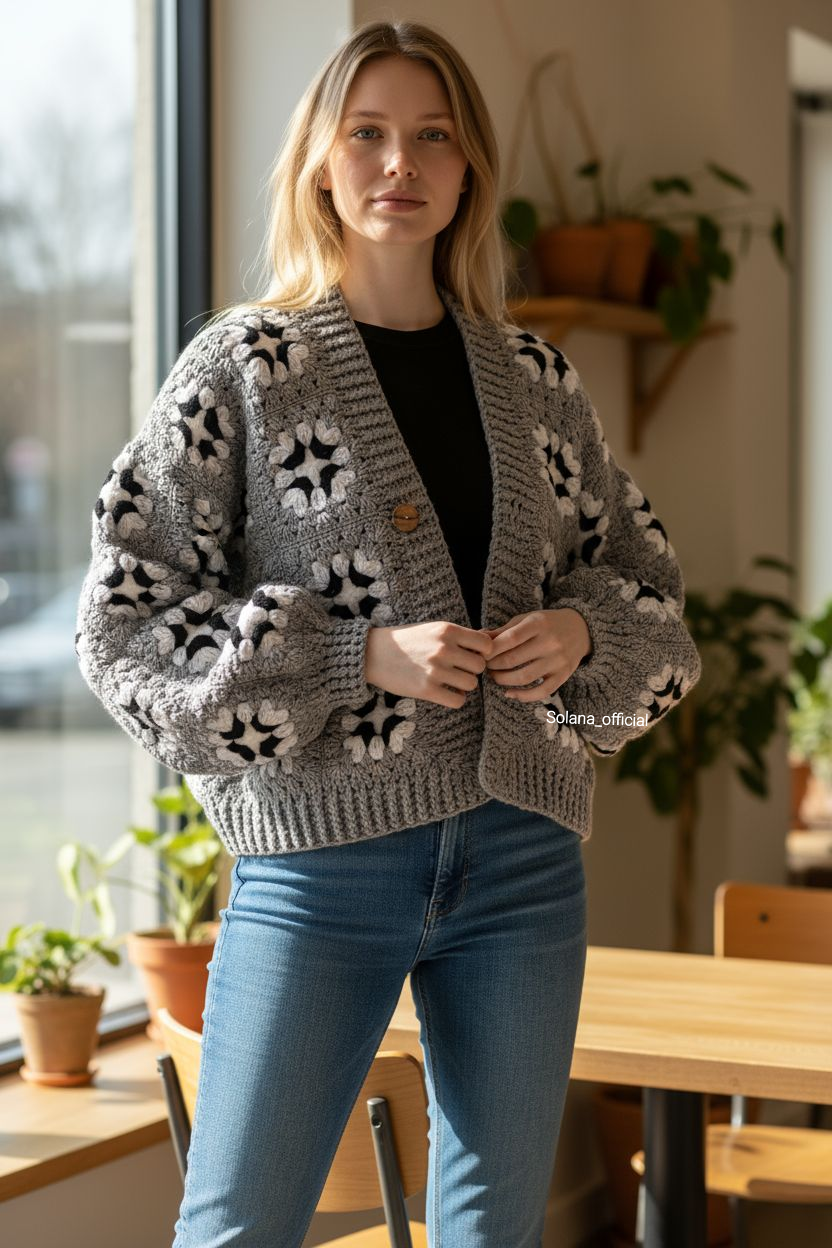 Cozy Granny Square Cardigan ❄️✨