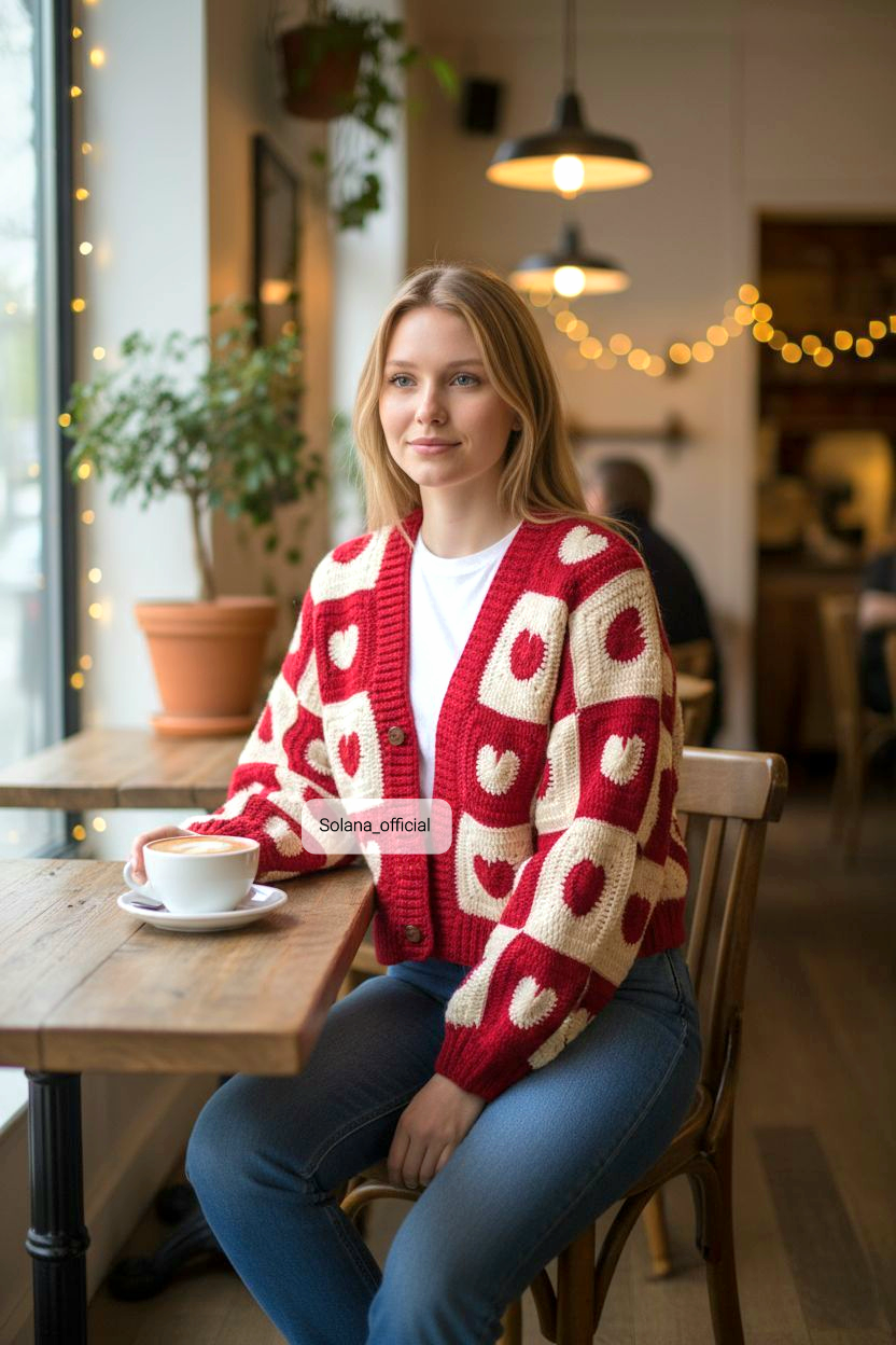 Heart Bloom Sweater ❤️🤍