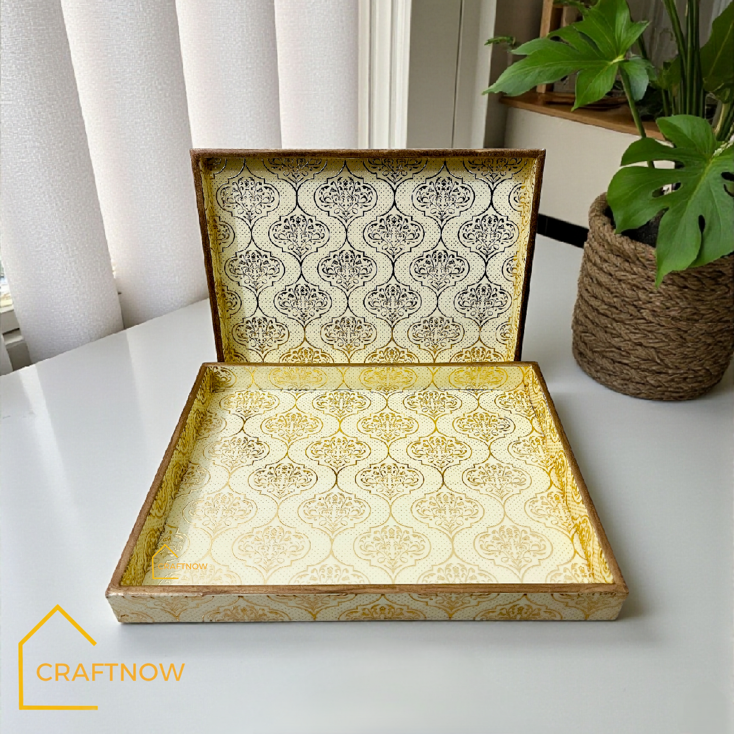 Premium Wooden Serving Tray Set of 2