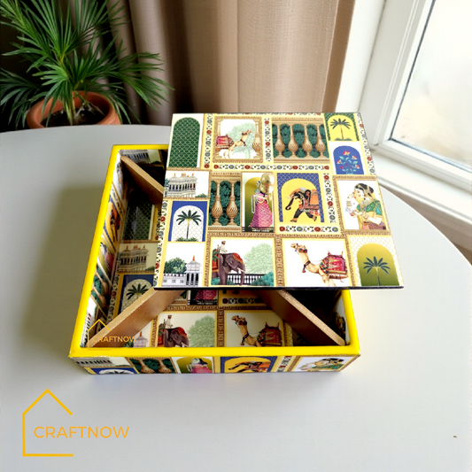 Wooden Dry Fruit /Candy Box - Full Resin Coated