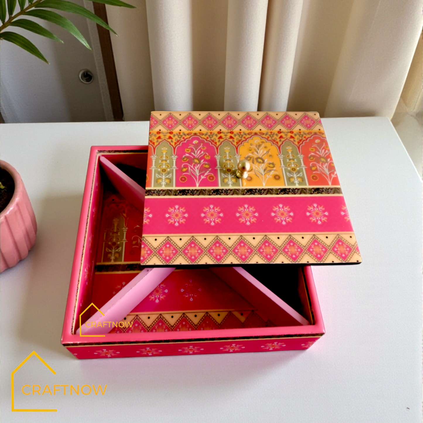 Wooden Dry Fruit /Candy Box - Full Resin Coated