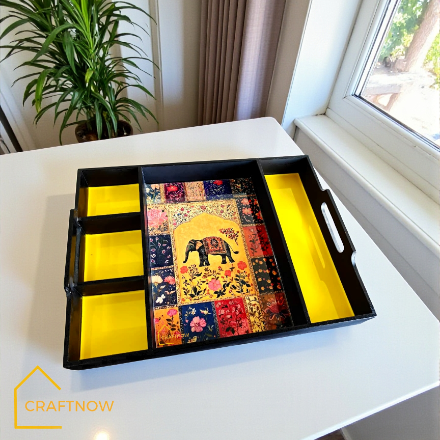 Partition Wooden Serving Trays