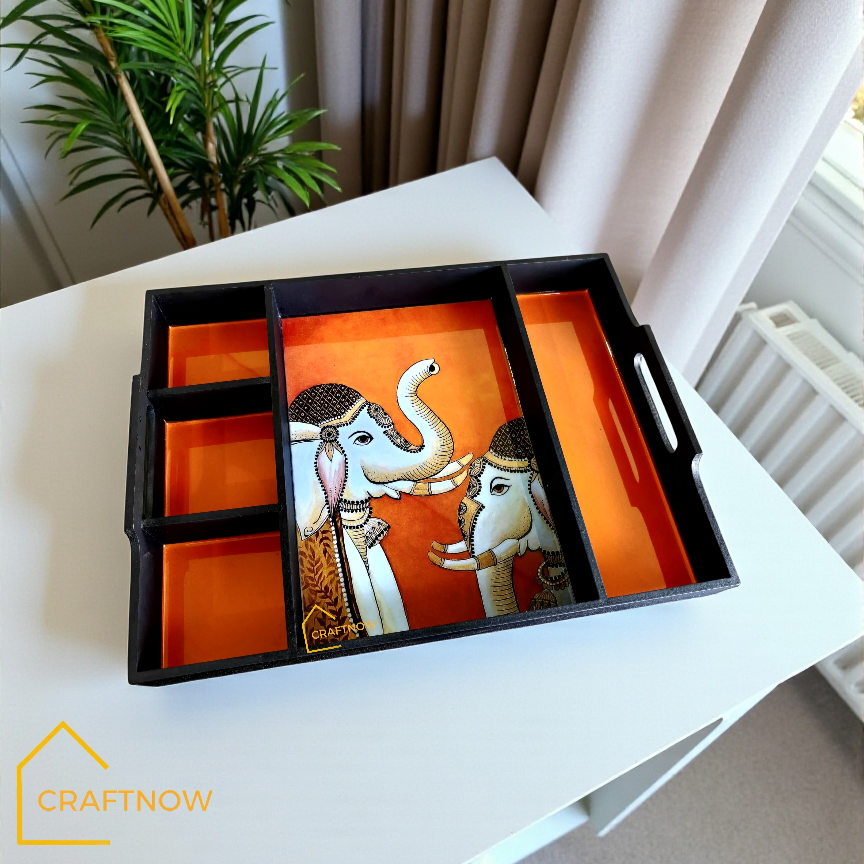 Partition Wooden Serving Trays