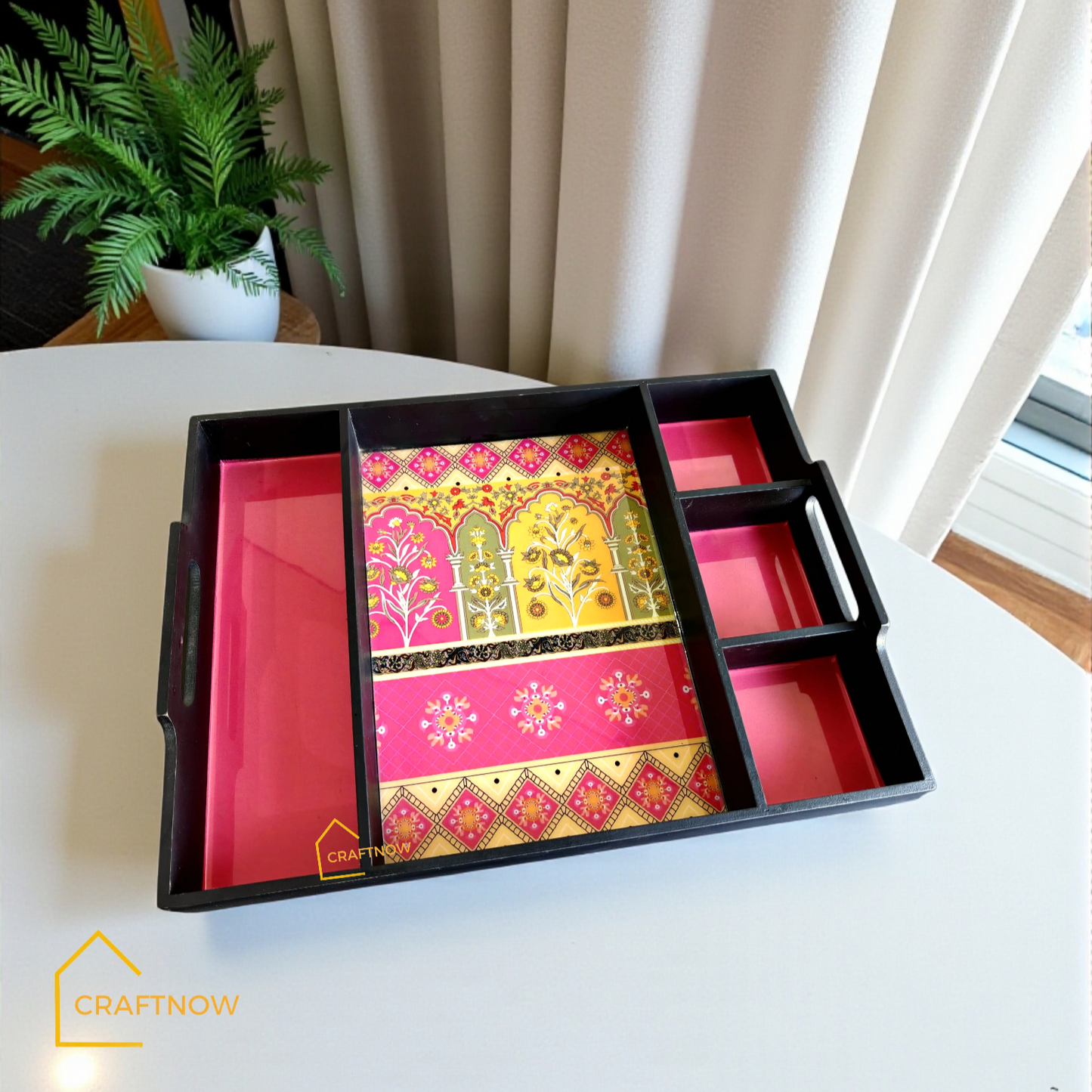 Partition Wooden Serving Trays