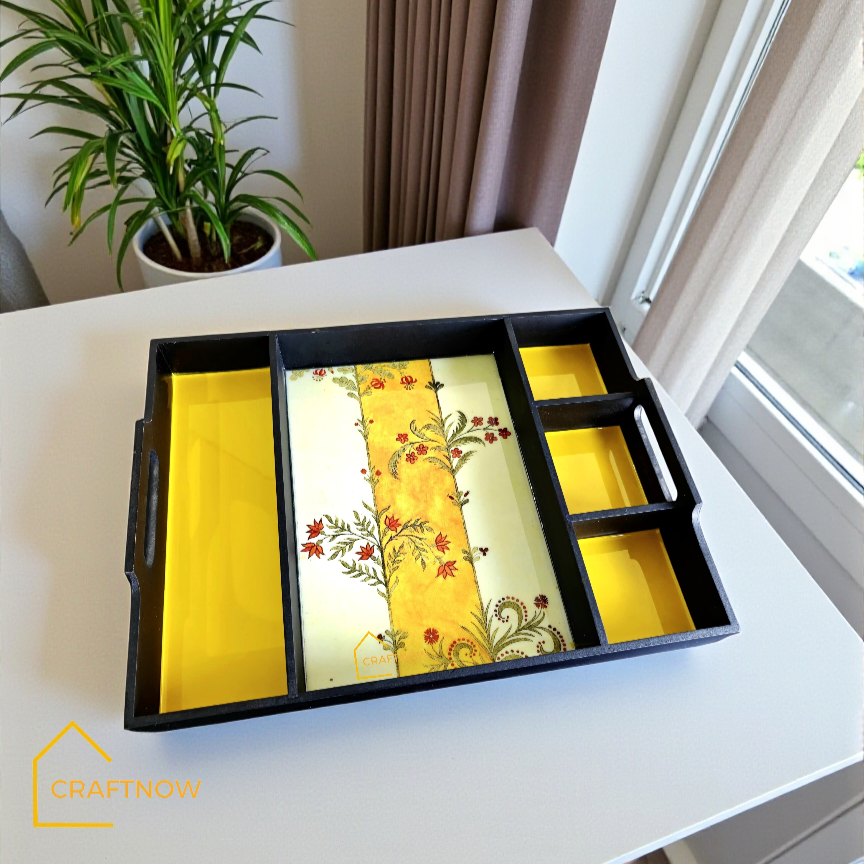 Partition Wooden Serving Trays