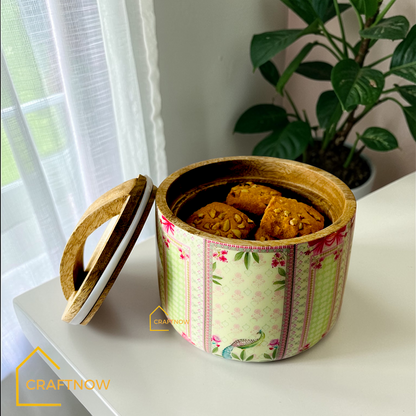 Wooden Air Tight Bowl Jar
