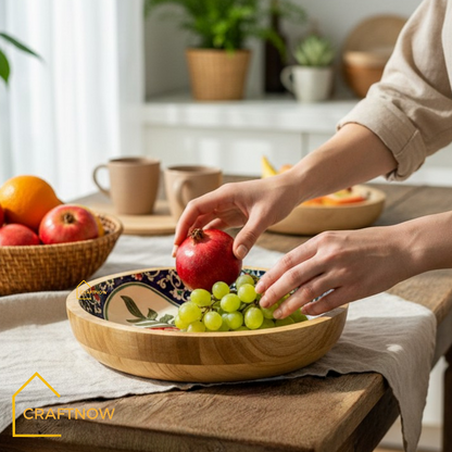 Premium Wooden Serving Bowlate