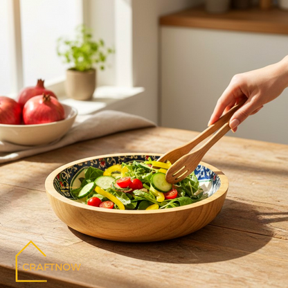 Premium Wooden Serving Bowlate